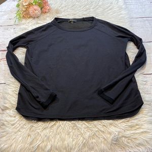 CLEARANCE ALALA Black Mesh Back Long Sleeve Tee sz XS